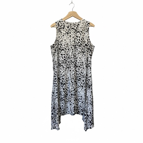 Lane Bryant Sleeveless Leopard Print Dress Asymmetrical Hem No Belt Size 18/20 - Picture 2 of 13